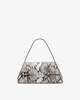Сумка через плечо из змеиной кожи Ludlow Michael Kors, светло-серый 197853455955 | gris claro