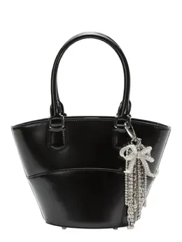 Self-Portrait-Borsa Tote Con Ciondolo In Pelle Nera-Donna 52002733457748
