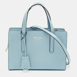 Prada Light Blue Brushed Leather Mini Re-edition 1995 Tote 1163373