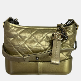 Chanel Metallic Gold Leather Small Gabrielle Bag 1143508