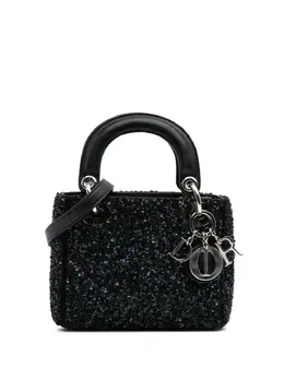 Christian Dior 2014 Mini Satin Sequin Embellished Lady Dior satchel 30839218