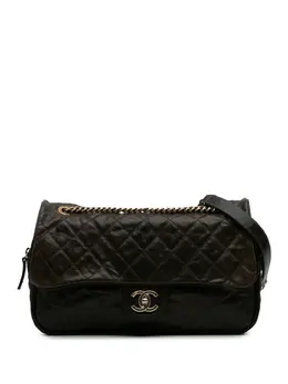 Chanel 2012 Large Quilted Glazed Caviar Shiva Flap crossbody bag 30843963