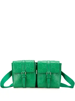 Gucci 2016-2025 GG Embossed Perforated Double belt bag 30852407