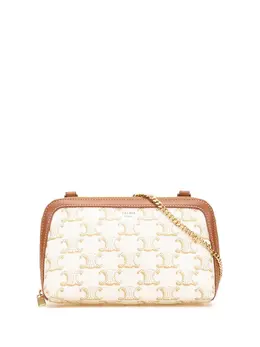 Celine 2021 Triomphe Coated Canvas Clutch On Chain crossbody bag 30813989