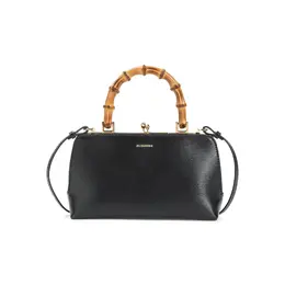 Jil Sander-Black Leather Goji Mini Bamboo Bag-Donna 51976890876244