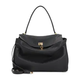 Balenciaga-Black Rodeo M Grained Leather Shoulder Bag-Donna 51977541091668