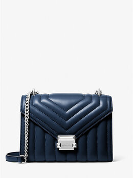 Средняя стеганая сумка через плечо Whitney Michael Kors, синий 35r4swhl6u | navy