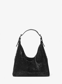 Ограниченная серия сумок-хобо через плечо Nolita small со стразами Michael Kors, черный 30f4uy5h1u | black
