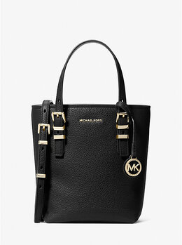 Сумка-Тоут Quinn очень маленького размера из шагреневой кожи Michael Kors, черный 32s5gqnc0l | black