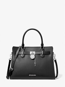 Сумка Hamilton из кожи среднего размера Michael Kors, черный 35s3shms6l | black