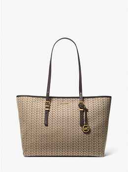 Большая сумка-тоут из жаккарда с логотипом Quinn mk2000 Michael Kors, бежевый 30t5aqnt9o | natural