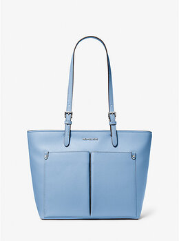 Сумка-Тоут Jet set среднего размера с карманом Michael Kors, синий 35h3stvt6b | light sky