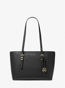 Сумка-Тоут Quinn среднего размера из шагреневой кожи Michael Kors, черный 30t5gqnt2l | black