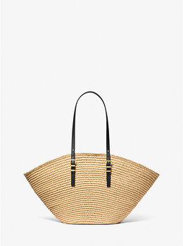 Большая сумка ручной вязки Isa Michael Kors, мультиколор 30s5g9ft9w | natural/black