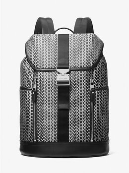 Рюкзак-Авиатор из жаккарда с логотипом Eli mk2000 Michael Kors, черный 33t5leeb8o | black