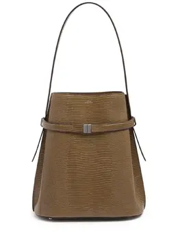 Toteme Belted Lizard-embossed Bucket Bag 82iz4d012-mjq00