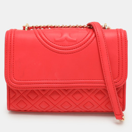 Tory Burch Red Leather Small Fleming Crossbody Bag 1164680