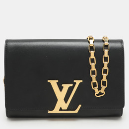Louis Vuitton Black Leather Chain Louise GM Bag 1164496