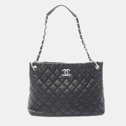 Chanel Black Leather Quilted Chain Shoulder Bag 1163915