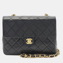 Chanel Black Quilted Lambskin Square Single Flap Bag 1163930