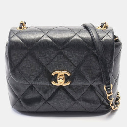 Chanel Black Leather CC Flap Shoulder Bag 1163945