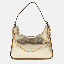 Michael Kors Gold Leather Large Wilma Chain Hobo 1163210