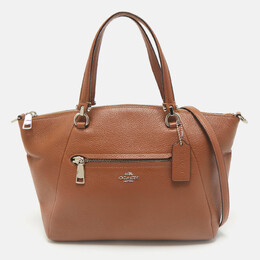 Coach Brown Pebbled Leather Prairie Satchel 1163124