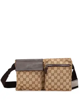 Gucci 2000-2015 GG Canvas Double Pocket belt bag 30849582