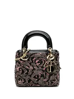 Christian Dior 2011 Mini Tweed Rose Embroidered Lady Dior satchel 30840150