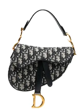 Christian Dior 2019 Mini Oblique Canvas Saddle Bag satchel 30839217