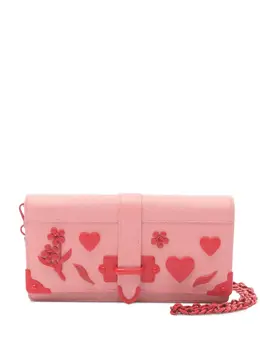 Prada 2000s City heart appliqué clutch bag 30646398