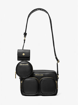 Сумка-Мессенджер из кожи Jet set travel среднего размера Michael Kors, черный 35s5gttc2l | black
