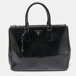 Prada Black Patent Leather Large Double Zip Tote 1165032
