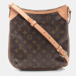 Louis Vuitton Odeon Pm Shoulder Crossbody Bag Monogram Leather Brown 1164221