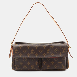 Louis Vuitton Vivacite MM Brown Monogram Leather Shoulder Bag 1164191