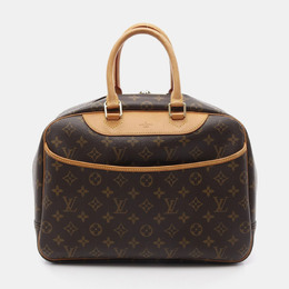 Louis Vuitton Brown Monogram Leather Deauville Bowling Bag 1164078