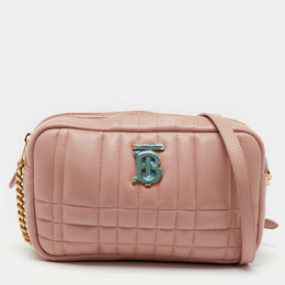 Burberry Pink Quilted Leather Small Lola Camera Bag 1163681