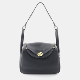 Hermes Black Taurillon Clemence Leather Lindy 26 Shoulder Bag 1164002