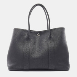 Hermes Black Leather Garden Party Tote Bag 1163979