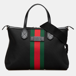 Gucci Black Techno Canvas Web Satchel 1163689
