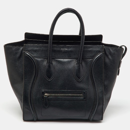 Celine Black Leather Mini Luggage Tote 1163643