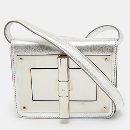 Tom Ford Silver Leather Mini Natalia Crossbody Bag 1162915