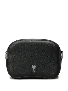 Ami Paris Ami de Coeur-plaque leather messenger bag 21819776