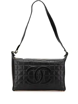 Chanel 2000-2002 CC Choco Bar Lambskin shoulder bag 30858792