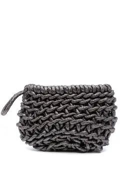 Alienina interwoven metallic clutch bag 21575376