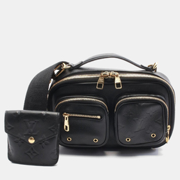 Louis Vuitton Utility Black Leather Crossbody Bag 1164229