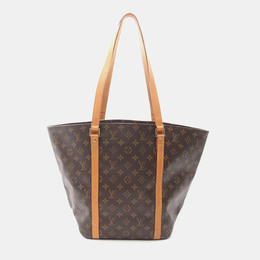 Louis Vuitton Sac Shopping Tote Shoulder Bag Monogram Leather Brown 1164114
