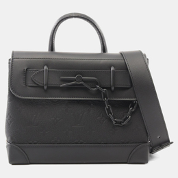 Louis Vuitton Steamer PM Black Monogram Taurillon Leather Shoulder Bag 1164246