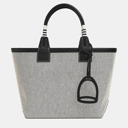 Hermes Ecru Black Sac Steeple 25 Bag 1163542