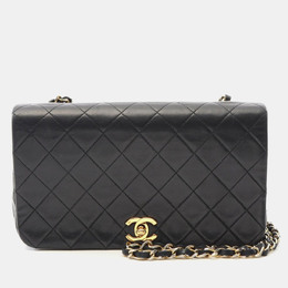 Chanel Black Quilted Leather Full Flap Shoulder Bag 1163910